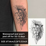 Tatouage Temporaire Lion Géometrique