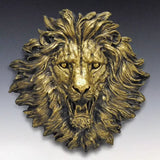Tête de Lion Murale Rugissement Perçant