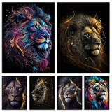 Tableau Lion Pop Art Coloré