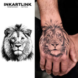 Tatouage Temporaire Lion Aquarelle