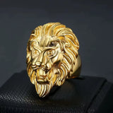 Bague Tête de Lion Dorée