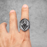 Bague Tête de Lion Blason Royal