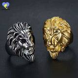 Bague Tête de Lion Dorée