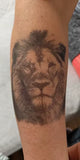 Tatouage Temporaire Lion Aquarelle