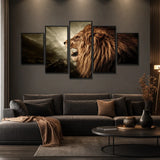 Tableau Lion Montagne porté