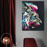 Toile Lion Féroce
