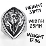 Bague Tête de Lion Blason Royal