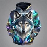 Sweat à capuche lion 3D