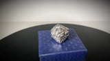Bague Tête de Lion Argent Vieilli
