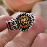 Bague Tête de Lion Jungle Obscure