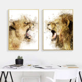 Toile Lion Peinture Sauvage