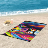 Serviette de Plage Lion Multicolore