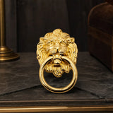 Heurtoir Lion Or Antique porté
