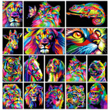 Toile Lion Portrait Pop Art