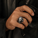 Bague Tête de Lion Charismatique porté