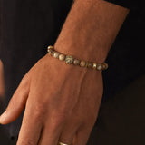 Bracelet Lion Jaspe Paysage porté