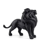 Statue Lion Résine Noire