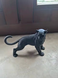 Statue Lion Rugissant Noir
