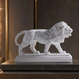 Statue Lion Africain Blanc porté