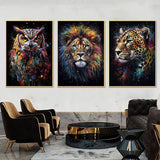 Tableau Lion Aquarelle