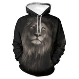 Sweat à capuche lion imprimé 3D