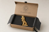 Statue Lion Dorée — ce que vous allez recevoir