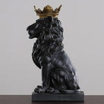 Statue deco Lion Noir