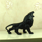 Statue Lion<br> Rugissant Noir