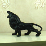 Statue Lion<br> Rugissant Noir