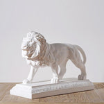 Statuette Lion Africain Blanc