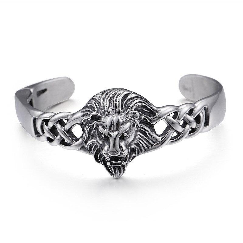 Bracelet Jonc Articulé Têtes De Lion - Argent Massif 925/1000 - Occasion à Vérifier