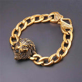 Bracelet Lion homme Chaine or