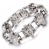 Bracelet Lion Chaîne Moto Acier