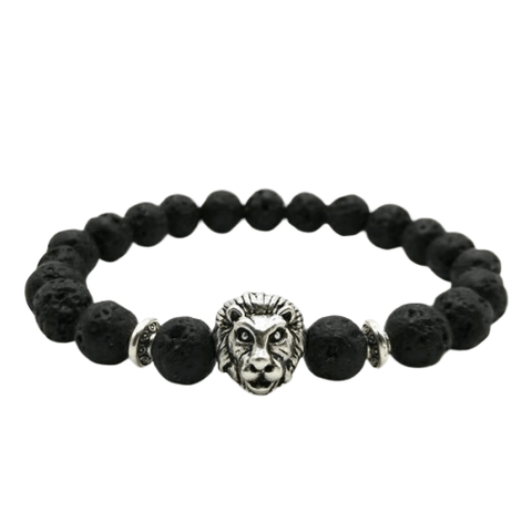 Bracelet tête de lion perles