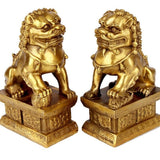 Statues Lions Gardiens Chinois