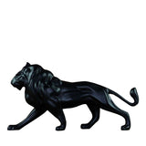 Statue Lion Resine Noire