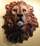 Tête de Lion Murale de la Savane