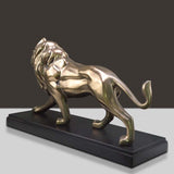 Statue Lion cuivre Majestueux