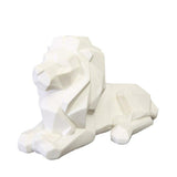 Statue Lion Origami Blanc