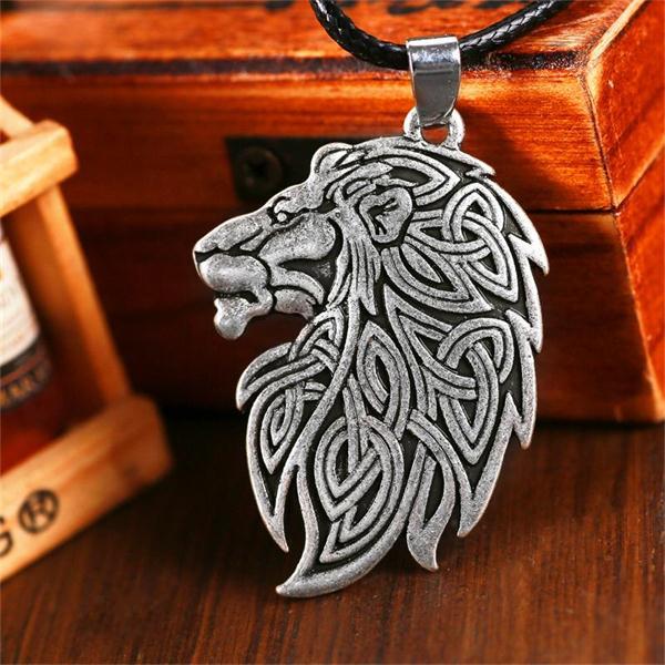 Pendentif Tribal Inoki Avec Chaîne – Métal Rhodié Argenté, Style Longue