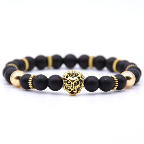 bracelet lion onyx mat