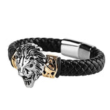 Bracelet Lion Cuir homme