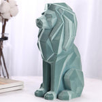 statuette lion bleu