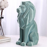 statuette lion bleu