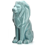 statue lion bleu