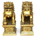 Statues Lions Gardiens Imperiaux Chinois