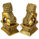 Statuettes Lions Gardiens Imperiaux Chinois