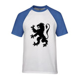 t-shirt lion des flandres bleu blanc