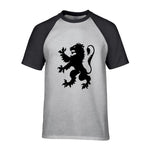 t-shirt lion des flandres noir gris
