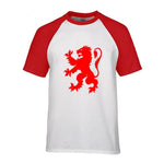 t-shirt lion des flandres rouge blanc